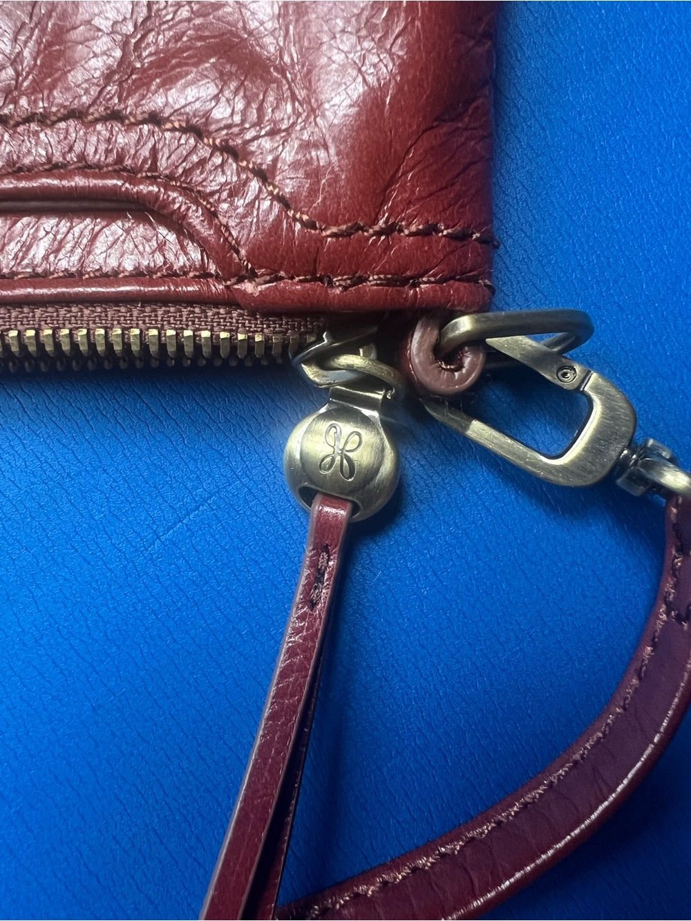 HOBO Red Leather Wristlet Clutch - Picture 9 of 10